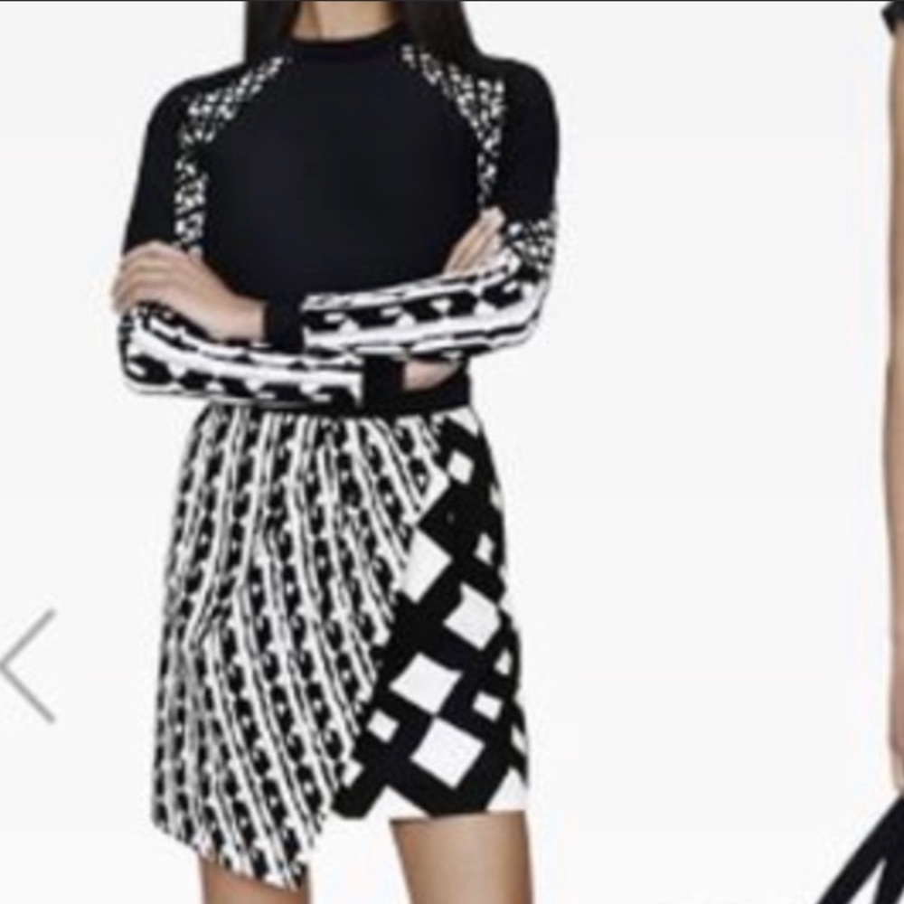 Black and white peter Pilotto skirt size 2